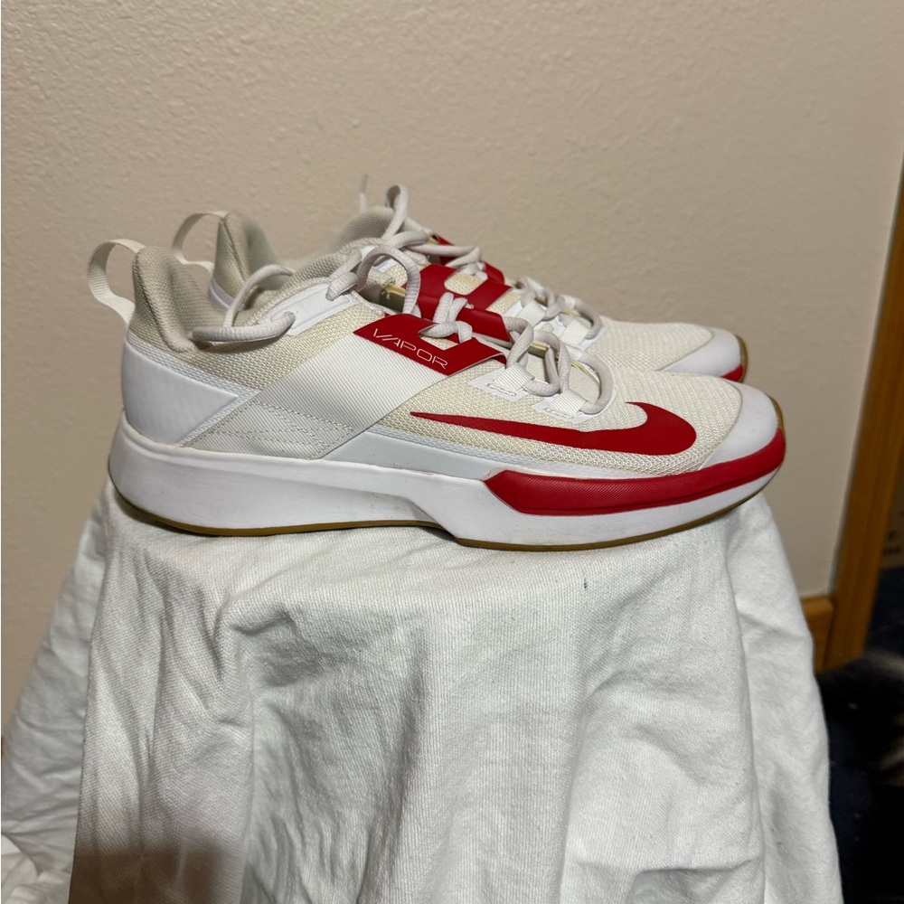 Nike Vapor Red‎ and White Athletic Shoes